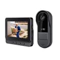 Miniatyrbillede 1 af 2: Trådløs Video Dørklokke, 4,3 Tommer Skærm, 1280x720 Video Opløsning, To-Vejs Intercom,Med 64G SD-kort