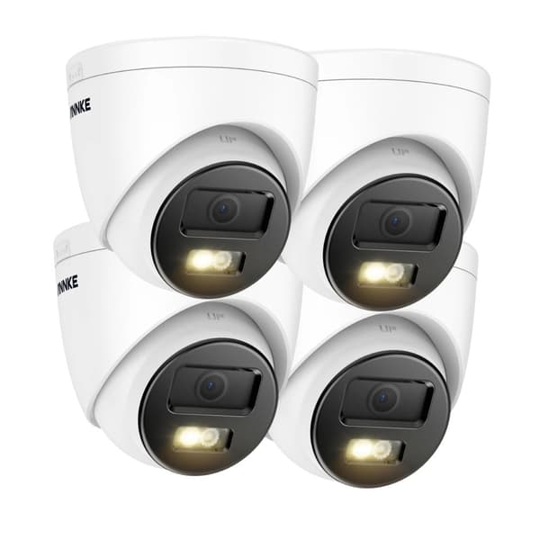 Sikkerhedskamera, 12MP opløsning, smart dual-lys, IP67 vurdering,4Pcs Kamera-c