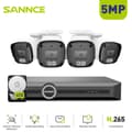 Miniatyrbillede 2 af 2: Sikkerhedssystem, 5MP opløsning, menneske- og køretøjsdetektion, natvision op til 30 meter,4STK 4TB