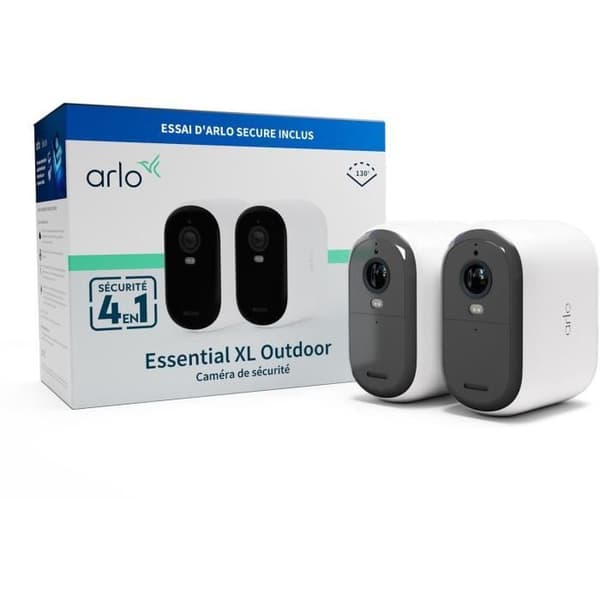 Paket med 2 kameror - ARLO - FHD XL Essential2 - Utomhus - Batteri - Nattseende