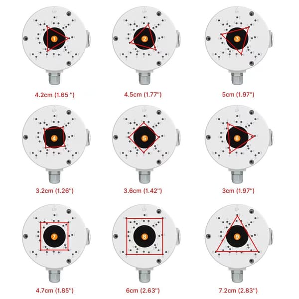 CCTV-kamerajunctionbox, vattentålig design, enkel installation, kompatibel med bullet-stil