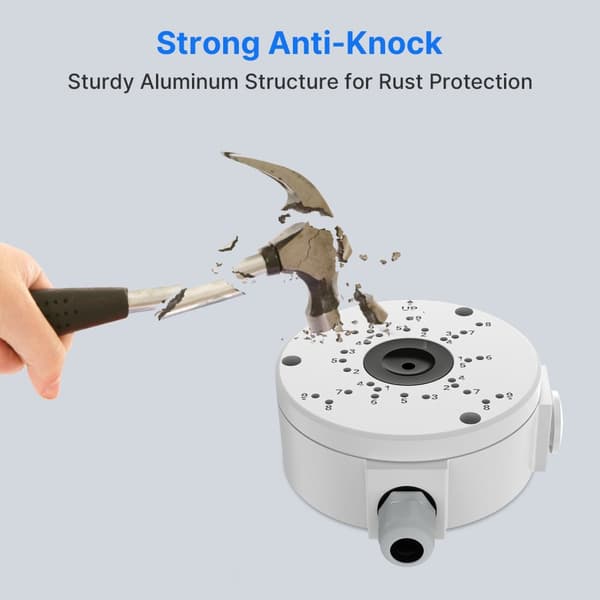 CCTV-kamerajunctionbox, vattentålig design, enkel installation, kompatibel med bullet-stil