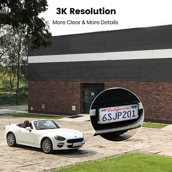 WiFi-turvakamera, 5MP korkea tarkkuus, 360° näkymä, kaksisuuntainen ääni