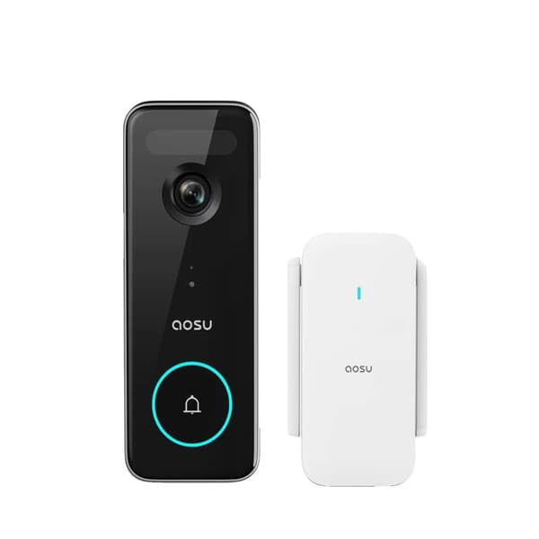 Trådlös Videodörrklocka, 5MP Ultra HD, Smart Rörelsedetektering, Tvåvägsljud