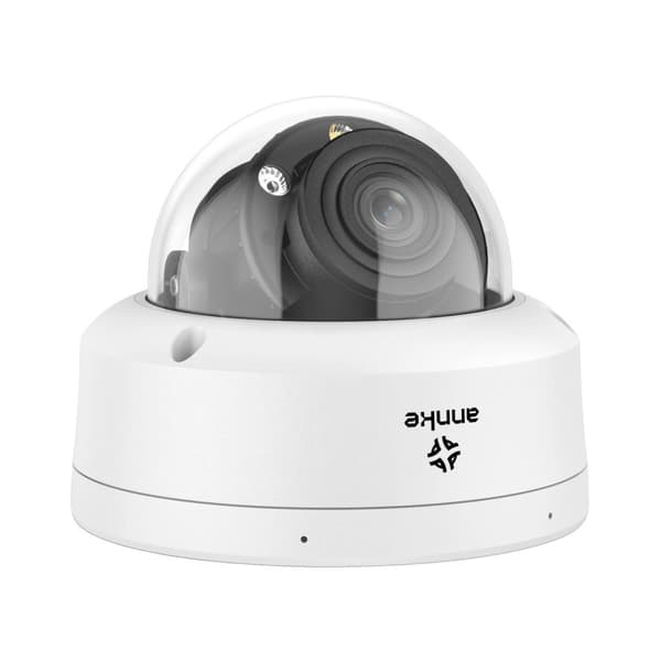 4K PoE Sikkerhedskamera, 8MP Natvision, H.265+ Komprimering,Kuppel