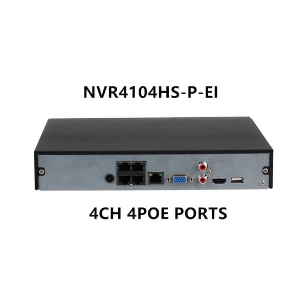 NVR Optager, 4 Kanaler, 16MP Opløsning, Ansigtsgenkendelse,Ingen, EU Stik, 4CH