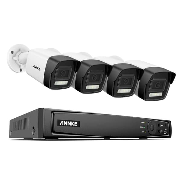 4K Ultra HD PoE Nätverksvideobevakningssystem, 8MP Upplösning, 8 Kanals Ingång, IP67 Klassning,Ingen, 8CH NVR 4Pcs Kamera