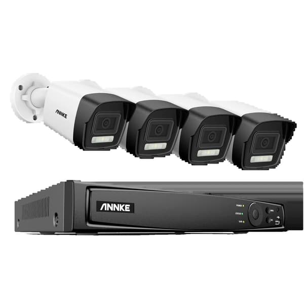 4K Ultra HD PoE Nätverksvideobevakningssystem, 8MP Upplösning, 8 Kanals Ingång, IP67 Klassning,Ingen, 8CH NVR 4Pcs Kamera