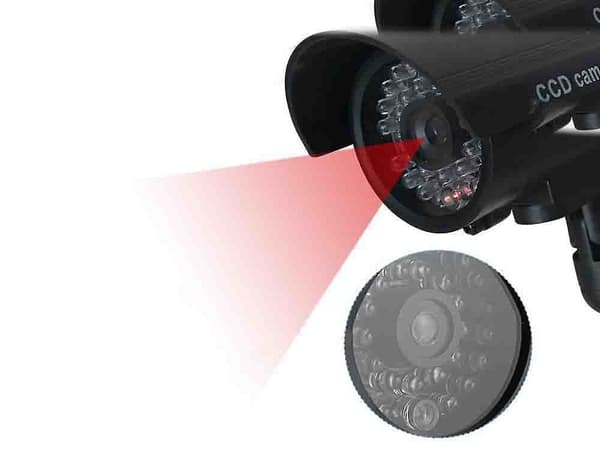 Dummy Övervakningskamera med IR LED & Blinkande Diod