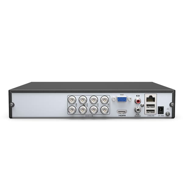 Professionellt Övervakningssystem 1080p, 8 Kameror, DVR, 2TB, EXIR Mörkerseende, IP66, motion detection