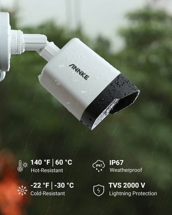 Övervakningspaket med 4st IP Kameror, POE, PUSH Notifikationer, IR mörkersyn, ljud, IP67, 2TB, WIFI