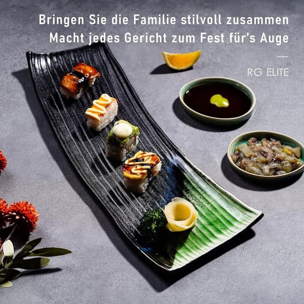 Serveringsfad til sushi, kød, snacks, kager Fad 41 cm Stort