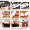 Miniatyrbillede 8 af 8: Sushi Making Set, Sushi Making Roll, DIY Sushi Making, Sushi Tools for begyndere til at lave sushi hurtigt (hvid)