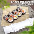Miniatyrbild 6 av 7: Sushi Maker Set i Vitt med Bambumatta - Livsmedelssäker ABS+PP, Enkel Att Använda, Perfekt för Hemma och Picknick