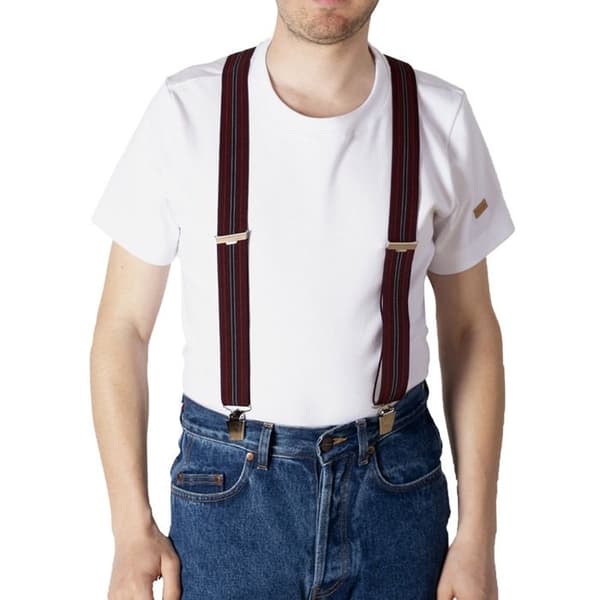 Breteller - GASPARD - Parallell Bordeaux - Justerbar storlek upp till 130 cm - Hantverkstillverkning - Unisex