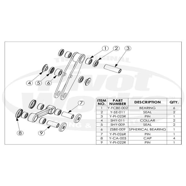 Pivot Works Linkage Reparationssæt Yamaha Raptor 660 01 Transparent