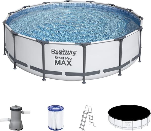 Bestway Steel Pro Max 457x122 cm grå - komplet sæt