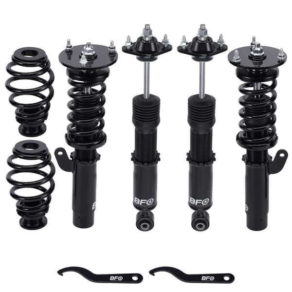 BFO Coilover Justerbara Stötdämpare, Kompatibla med BMW E46, Höjdjusterbara 25-75mm, Tvårörs Stötdämpartyp