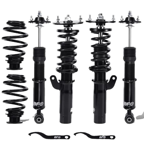 BFO Coilover Justerbara Stötdämpare, Kompatibla med BMW E46, Höjdjusterbara 25-75mm, Tvårörs Stötdämpartyp