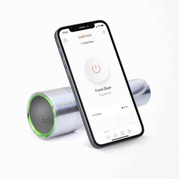 Paket som inkluderar den anslutna cylindern Bold och dess internetgateway Bold Connect. För cylinder med en inre dimension på 35 mm.
