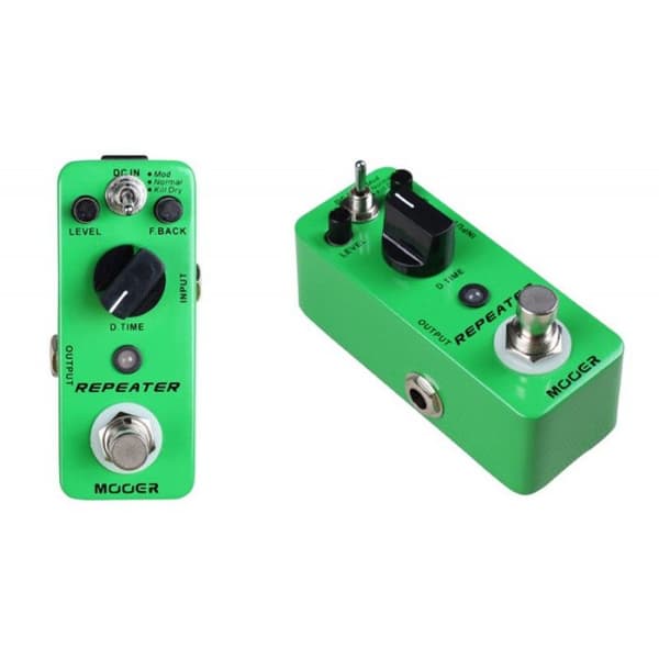 Pédal Delay - Mooer - Repeater - Läge Normal - Läge Mod - Läge Kill Dry