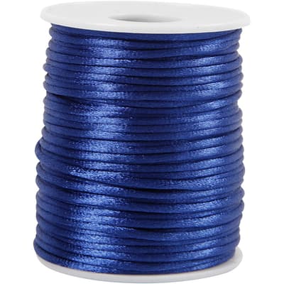Satinsnöre - Tjocklek 2 mm - Mörkblå - 50m