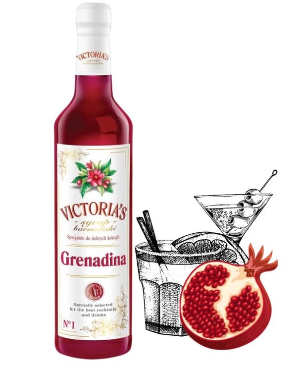 Grenadine sirup koncentrat bartender sirup til drinks 490ml Victoria Cymes