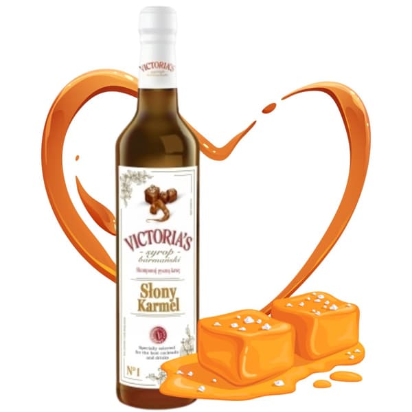 Barmanski sirup koncentrat til drinks Saltet karamel 490 ml Victoria 's Cymes