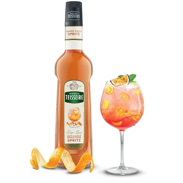 Baarimikkosiirappi ORANGE SPRITZ 700 ml juomille, juomille, jälkiruokille TEISSEIRE