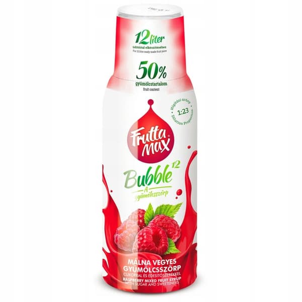 FRUTTAMAX Vadelmasiirappitiiviste 500 ml 12 litraan