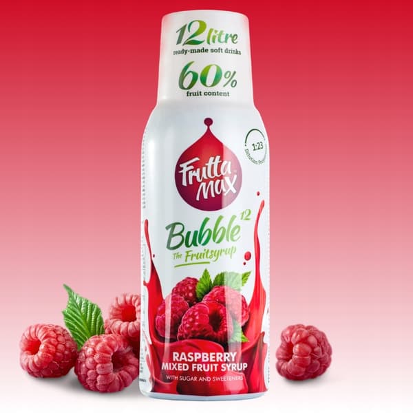 FRUTTAMAX Vadelmasiirappitiiviste 500 ml 12 litraan