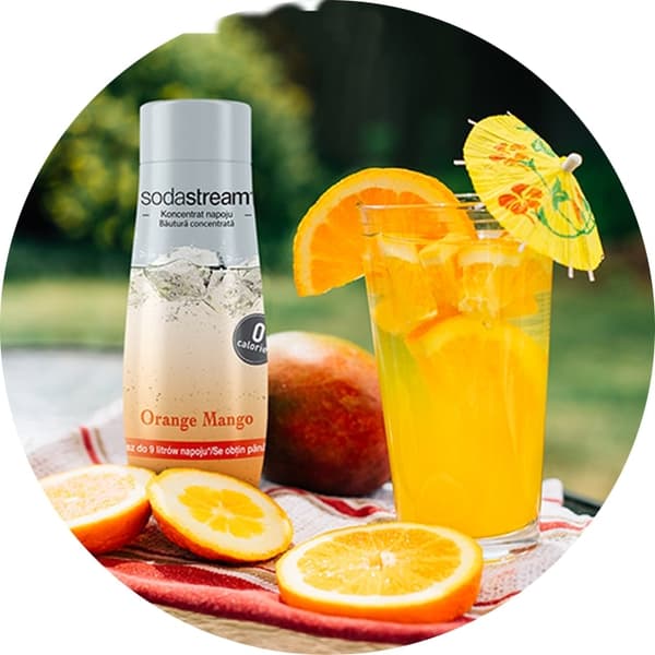 SODASTREAM Koncentratsirup til mættet appelsinmango ZERO 440 ml