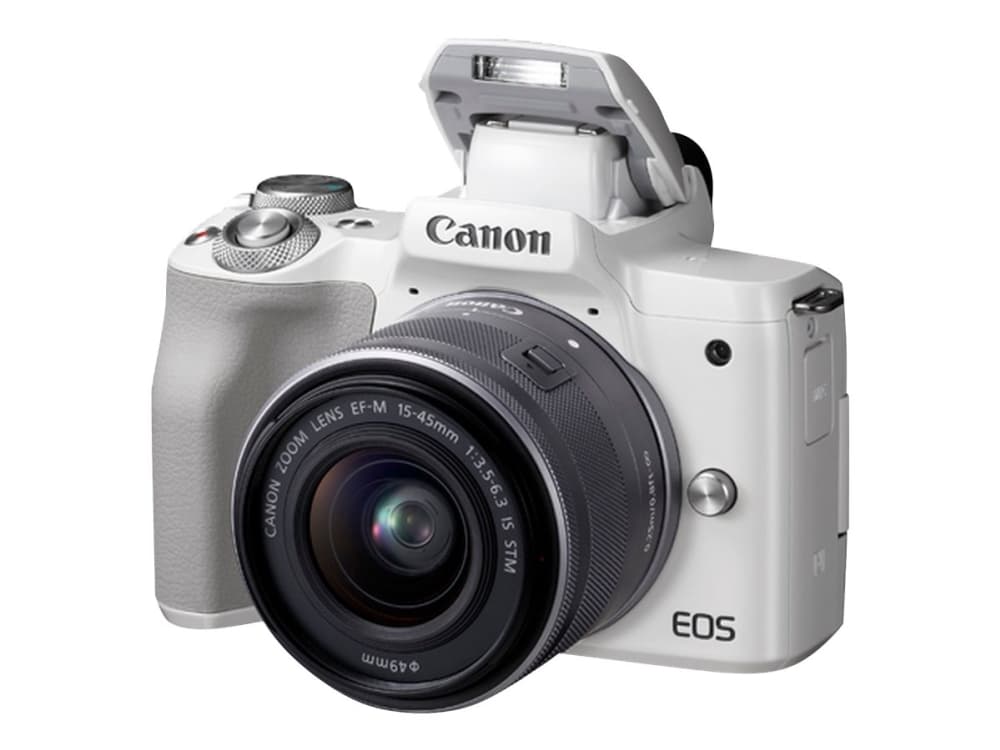 Canon EOS M50 - Digitalkamera - spegellöst - 24.1 MP - APS-C - 4 K / 25 fps - 3x optisk zoom EF-M 15 - 45 mm IS STM-lins - Wi-Fi, NFC, Bluetooth - vi