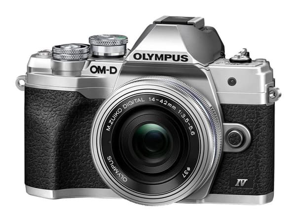 Olympus OM-D E-M10 Mark IV + ED 14-42mm F3.5-5.6 EZ, 20,3 MP, 5184 x 3888 pikseliä, Live MOS, 4K Ultra HD, Kosketusnäyttö, Hopea