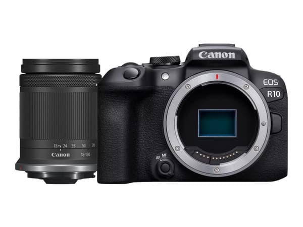 Canon EOS R10 - Digitalkamera - spegellöst - 24.2 MP - APS-C - 4 K / 60 fps - 8.3x optisk zoom RF-S 18-150 mm F3,5-6,3 IS STM objektiv - Wi-Fi, Bluet