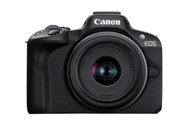 Canon EOS R50 - Digitalkamera - spegellöst - 24.2 MP - Fullständig ram - 4 K / 30 fps - 2.5x optisk zoom RF-S 18-45 mm F4,5-6,3 IS STM objektiv - Wi-