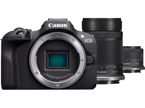 Canon EOS R100 + RF-S 18-45mm F4.5-6.3 IS STM + RF-S 55-200mm F5-7.1 IS STM Kit, 24,1 MP, 6000 x 4000 pikseliä, CMOS, 4K Ultra HD, 309 g, lajittelu