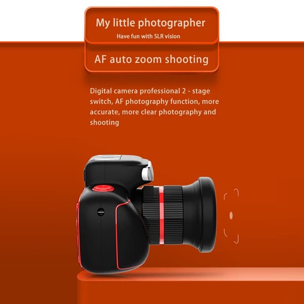 D6PRO 2,4" digitalt zoomkamera med dobbelt objektiv 4K videooptager + 32GB TF-kort