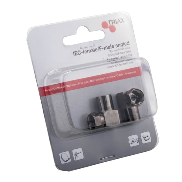 TRIAX Liitin Kulma Coax Na-F Ur 2pack