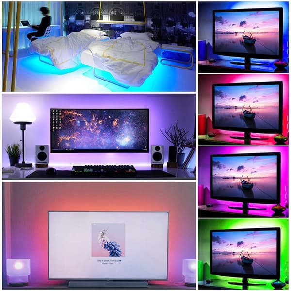 Waterproof 5m USB LED Strip Lights Bluetooth APP Remote 5050 Color