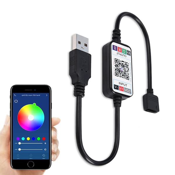Waterproof 5m USB LED Strip Lights Bluetooth APP Remote 5050 Color