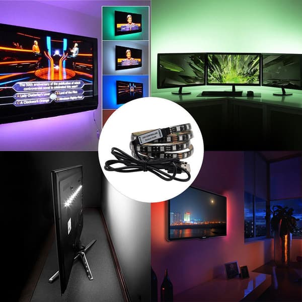 Waterproof 5m USB LED Strip Lights Bluetooth APP Remote 5050 Color