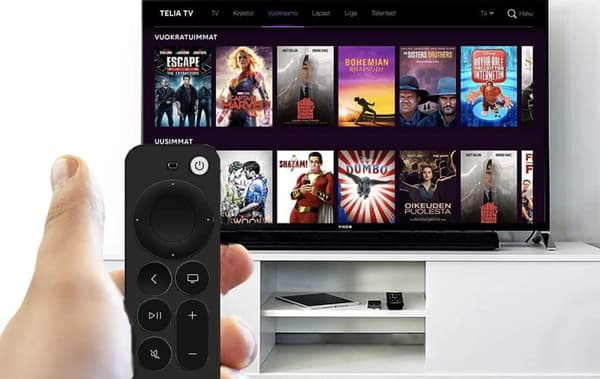 Musta silikonikotelo kaukosäätimelle Apple TV Gen 6 2021