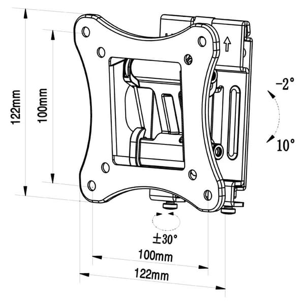 TV-fäste TM Electron 15 kg 10"-24"