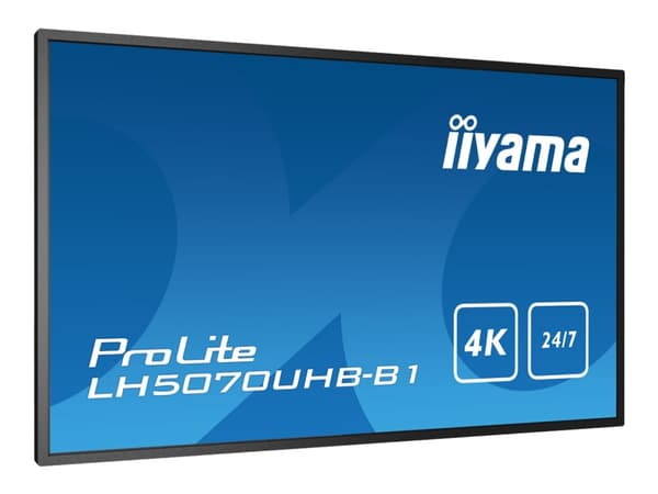 iiyama ProLite LH5070UHB-B1 - 50" litteä LCD-näyttö - digitaalinen opaste - 4K UHD (2160p) 3840 x 2160 - mattamusta (matta musta)