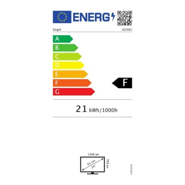 TV Engel 24LE2462T2 24" HD LED HDMI Sort
