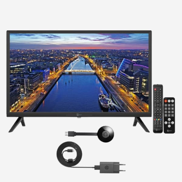 Tv till husvagn 24 tum 12 volt Palco TS24 LX1 12v /230v  Google Chromecast paket