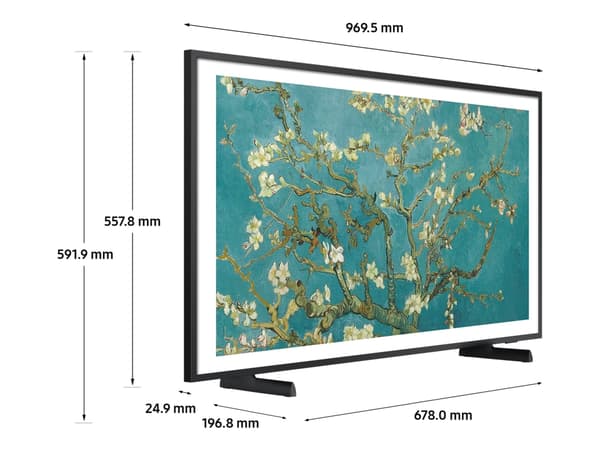 Samsung The Frame QE43LS03BGU, 109,2 cm (43"), 3840 x 2160 pikseliä, QLED, Älytelevisio, Wi-Fi, Musta