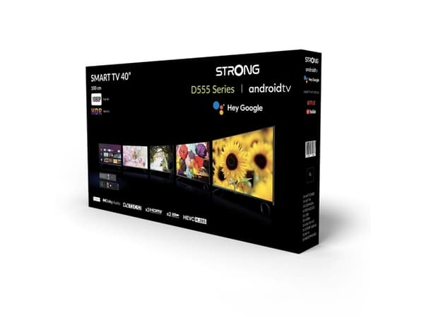 Strong SRT 40FD5553, 101,6 cm (40"), 1920 x 1080 piksler, Full HD, Smart TV, Wi-Fi, Sort