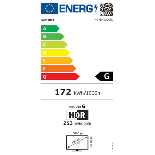 Smart TV Samsung HG75AU800EUXEN 4K Ultra HD 75"
